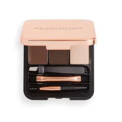 Makeup Revolution Brow Sculpt Kit Dark Brown