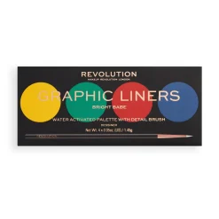 Makeup Revolution Water Activated Graphic Liner Palettes Bright Babe