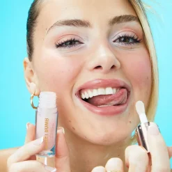 Makeup Revolution Y2k Sweet Bomb Lip Gloss Vanilla Ice White Holo