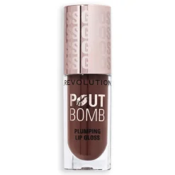 Revolution Pout Bomb Plumping Gloss Espresso Cool Nude NEW!