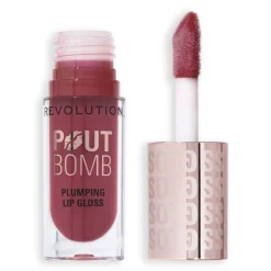 Revolution Pout Bomb Plumping Gloss Wild Mauve Pink NEW!