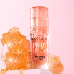 Revolution Pout Lip Oil Honey Shimmer