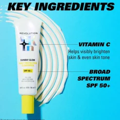 Revolution Skin Sunray Glow Daily Protection Sunscreen SPF 50+ with Vitamin C 50ml