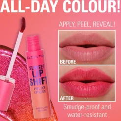 Revolution Sunset Lip Shift Peel Off Lip Stain Flushed Pink